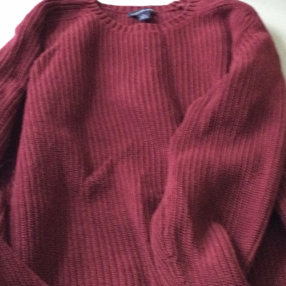 Lands’ End crewneck ribbed sweater